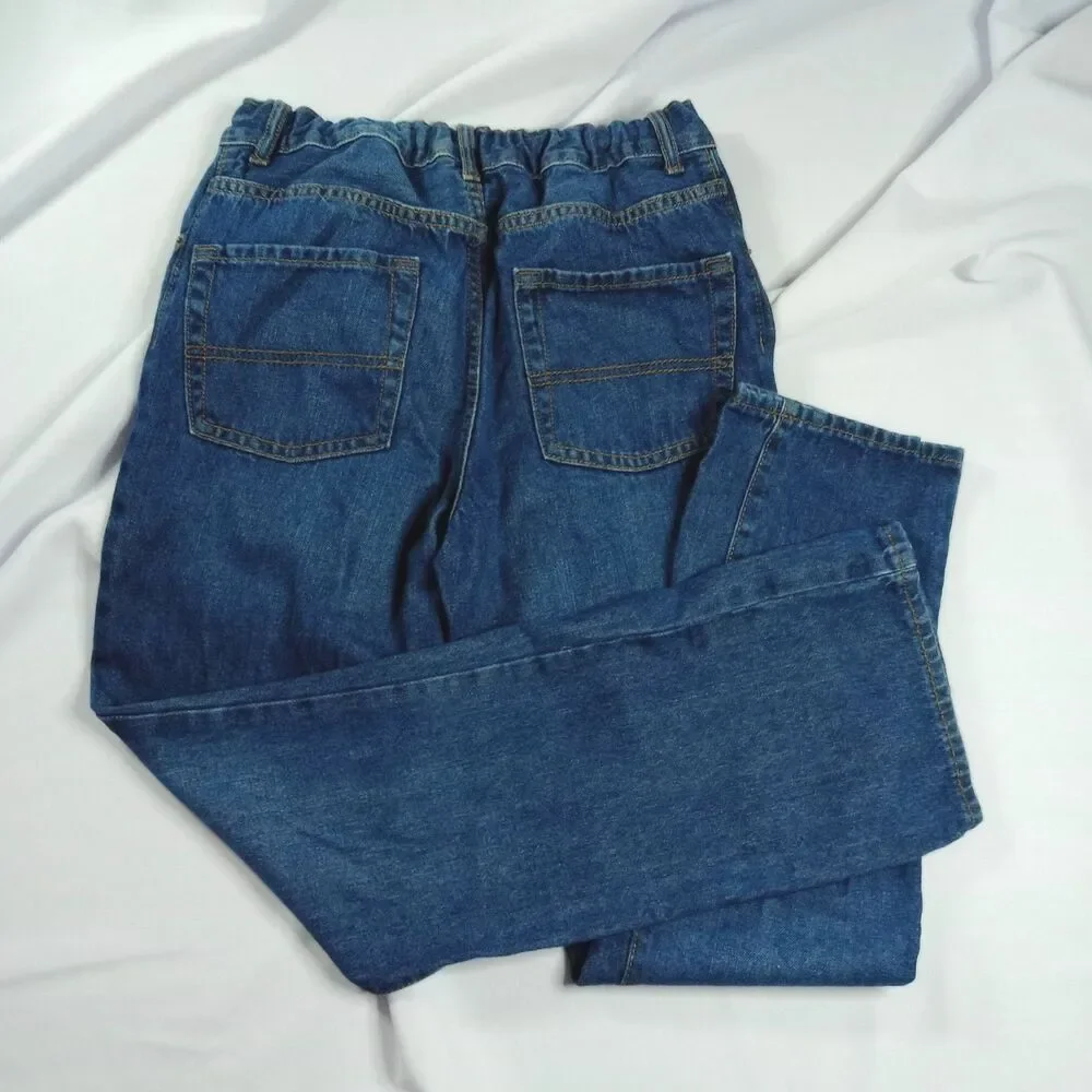 The Children's Place Boys Bootcut Jeans Adjustable Waist Cotton Denim Pant sz 14